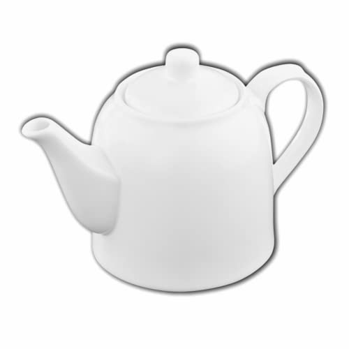 Wilmax | OLIVIA Teekanne | Porzellan-Teekanne | Fassungsvermögen: 500 ml | Kleine Teekanne | Kanne für Kaffee und Tee | Für die Mikrowelle | Für das Zuhause | Geschenkidee | Weiß von Wilmax England
