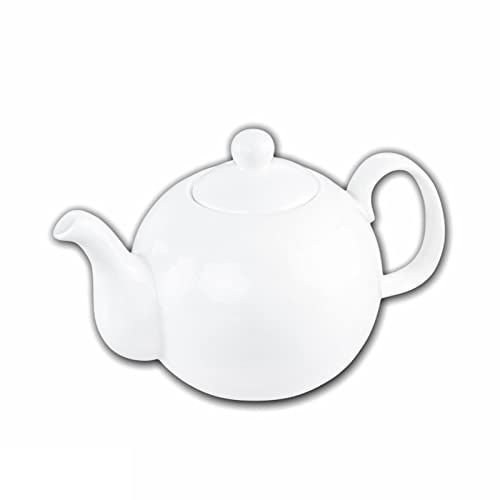 Wilmax | OLIVIA Teekanne | Porzellan-Teekanne | Fassungsvermögen: 500 ml | Kleine Teekanne | Kanne für Kaffee und Tee | Für die Mikrowelle | Für das Zuhause | Geschenkidee | Weiß von Wilmax England