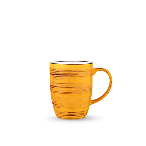 Wilmax | SPIRAL Becher | 6er-Set | Fassungsvermögen: 460 ml Becherset | Modernes Design | Widerstandsfähig gegen Beschädigungen | Spülmaschinenfest | Kann in die Mikrowelle gestellt werden von Wilmax England