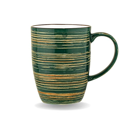 Wilmax | SPIRAL Becher | 6er-Set | Fassungsvermögen: 460 ml Becherset | Modernes Design | Widerstandsfähig gegen Beschädigungen | Spülmaschinenfest | Kann in die Mikrowelle gestellt werden von Wilmax England