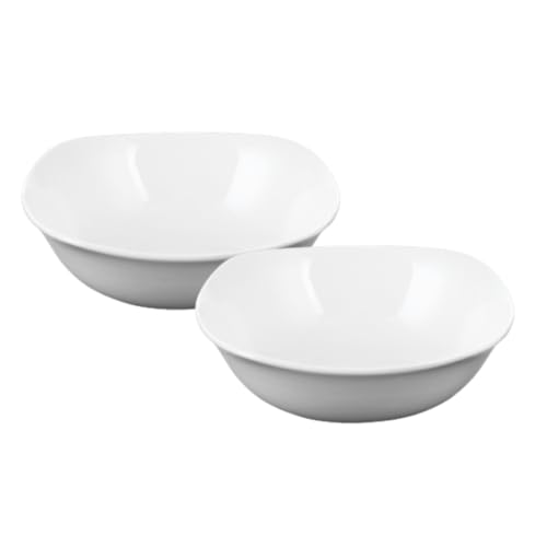 Wilmax - Schale aus Porzellan - 650ml - 2er Set - Salatschüssel - Weißer Schüssel für Snacks, Salat - Ø 16,5cm - Obstschale - Müsli-Schale - Elegant und Kratzfest - Ideal als Geschenk Wilmax - Schale aus Porzellan - 650ml - 2er Set - Salatschüssel - Weißer Schüssel für Snacks, Salat - Ø 16,5cm - Obstschale - Müsli-Schale - Elegant und Kratzfest - Ideal als Geschenk von Wilmax England