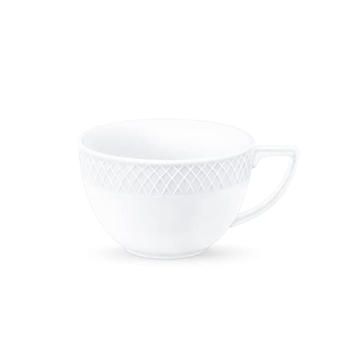 Wilmax | Teetassen & Kaffeetassen 2er Set | Kaffeebecher Porzellan | Becherset | Tasse für Tee, Kaffee, Cappuccino | Porzellantassen mit Griffen | Für Büro und Zuhause | Weiß | Geschenkset | 500 ml von Wilmax England