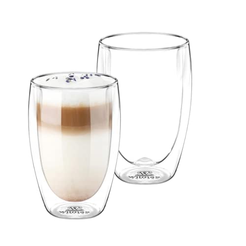 Wilmax | Thermogläser Doppelwandig | Kaffeegläser | 500 ml | 2er-Set | Latte Macchiato Gläser Doppelwandig | Cocktailgläser | Teegläser | Cappuccino Tassen | Trinkgläser | Kaffeetassen Wilmax | Thermogläser Doppelwandig | Kaffeegläser | 500 ml | 2er-Set | Latte Macchiato Gläser Doppelwandig | Cocktailgläser | Teegläser | Cappuccino Tassen | Trinkgläser | Kaffeetassen von Wilmax England