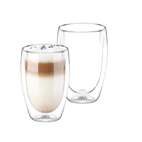 Wilmax England | Thermogläser | Doppelwandige Gläser Latte Macchiato | Cappuccino Tassen | Trinkgläser | Kaffeegläser | Eiskaffee Tasse | Wassergläser | 400 ml | 2er-Set Wilmax England | Thermogläser | Doppelwandige Gläser Latte Macchiato | Cappuccino Tassen | Trinkgläser | Kaffeegläser | Eiskaffee Tasse | Wassergläser | 400 ml | 2er-Set von Wilmax England