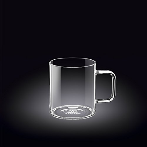 Wilmax WL-888605/A Borosilikatglas Kaffeetasse, Klar, 250mL Kapazität von Wilmax England
