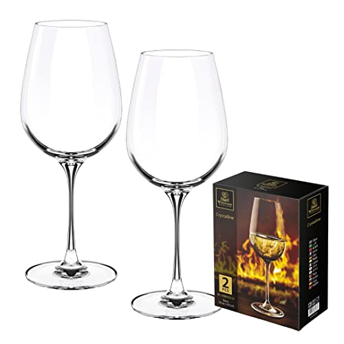 Wilmax Weingläser - 2er Set - 470 ml - Weißweingläser & Rotweingläser - Wine Glass - Spülmaschinenfest - Moderne Weisswein Gläser - Kristallgläser - Anlaufsicher von Wilmax England