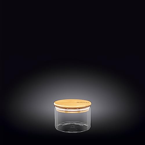 Wilmax WL-888501/A Borosilikatglas Vorratsdose mit Bambusdeckel, 400mL Kapazität von Wilmax England