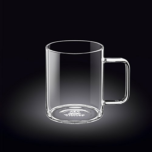 Wilmax WL-888608/A Borosilikatglas Kaffeebecher, Klar, 500mL Kapazität von Wilmax