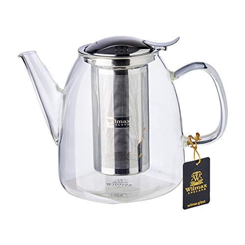 Wilmax WL-888809/A Borosilikatglas Teekanne, 1450mL Kapazität von Wilmax England