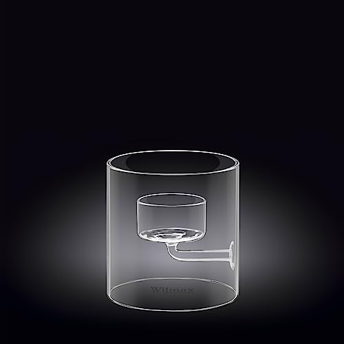 Wilmax WL-888904/A Borosilikatglas Kerzenständer für 1 Teelichter, 9cm Höhe Wilmax WL-888904/A Borosilikatglas Kerzenständer für 1 Teelichter, 9cm Höhe von Wilmax England