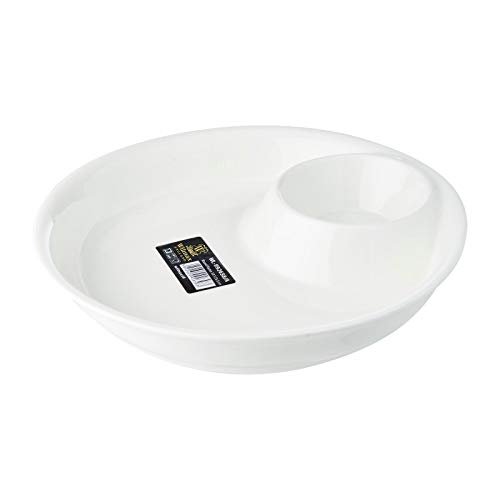 Wilmax WL-992658/A Porzellan Runde Platte, Weiss, 25.5cm Durchmesser von Wilmax England