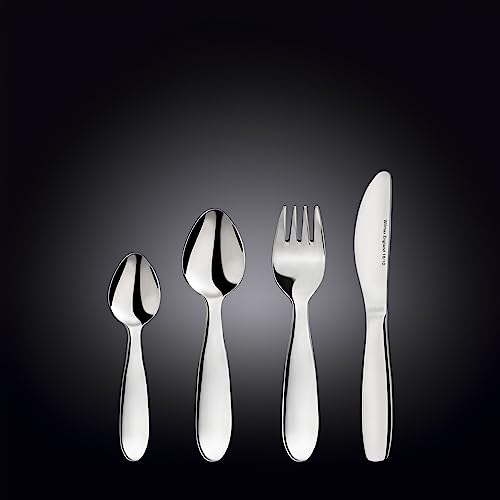 Wilmax WL-999901/4G Kinderbesteck-Set aus Edelstahl, 4 pcs Wilmax WL-999901/4G Kinderbesteck-Set aus Edelstahl, 4 pcs von Wilmax England