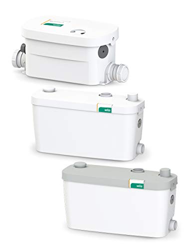 Wilo-HiDrainlift 3-37, kompakte Abwasser-Hebeanlage für Schmutzwasser ohne Fäkalien zur Entwässerung von Duschen, Waschmaschinen, Spülmaschine und Waschbecken, 3 Anschlüsse, 6100l/h, 0, 8 bar, 400W von Wilo