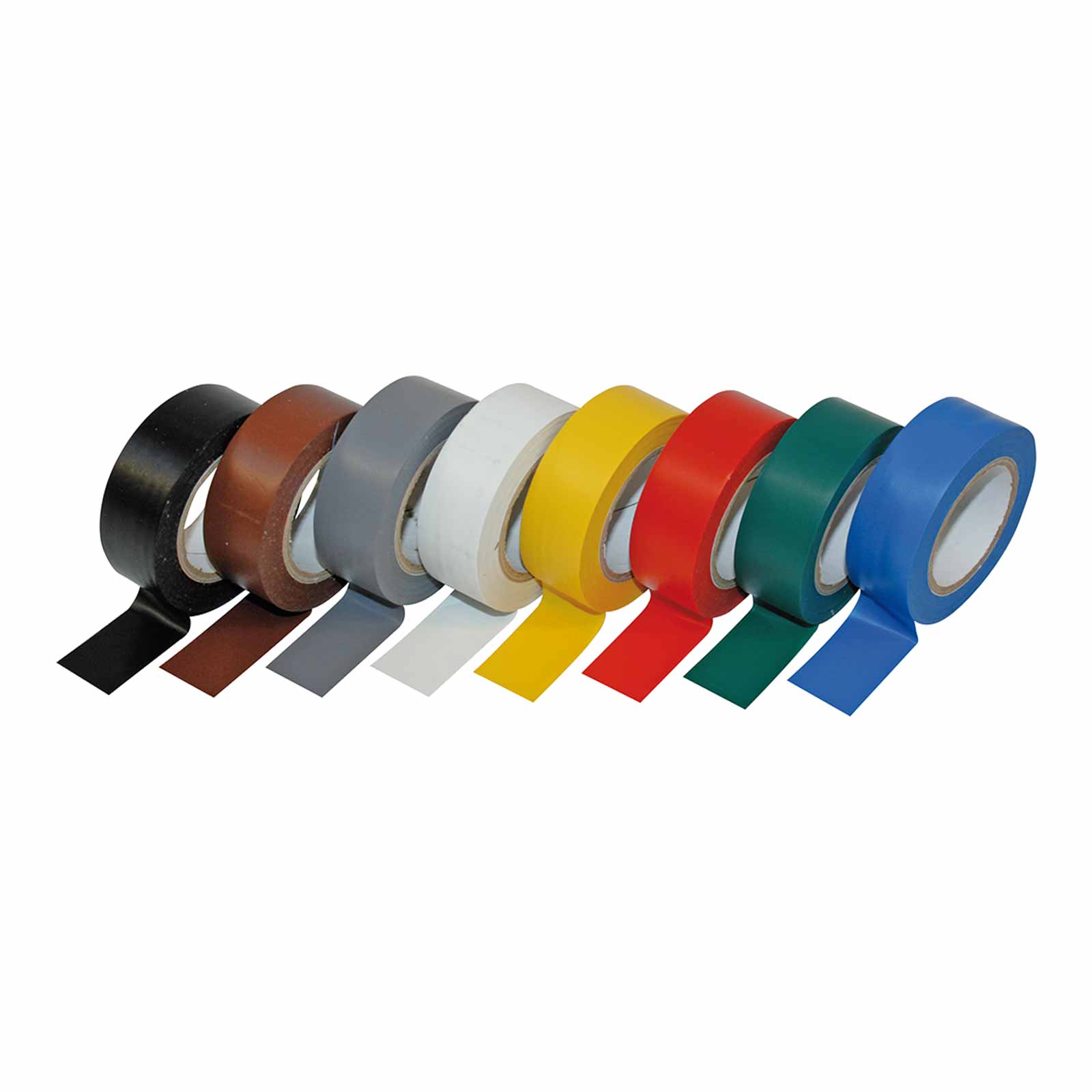 Isolierband Dichtband Klebeband PVC - Set mit 8 Stück - Größe 19 mm x 10 Meter Farbe:gemischt von Wilpeg