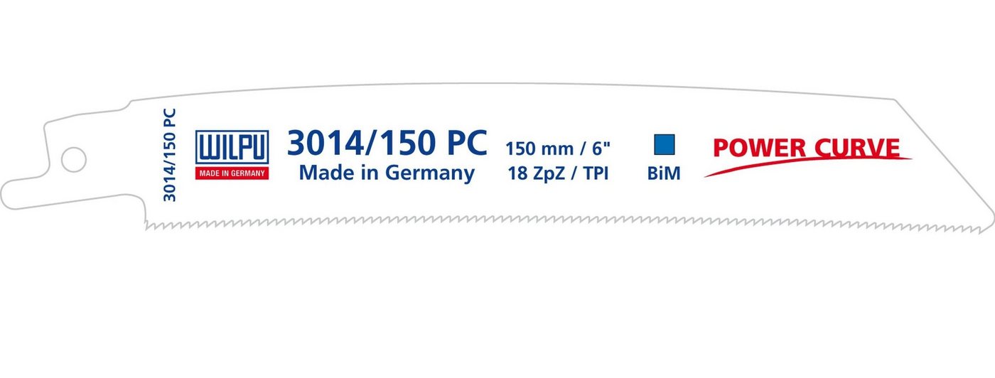 Wilpu Sägeblatt Säbelsägeblätter für Metall 150x19x0,9mm Z18, 20 St. von Wilpu