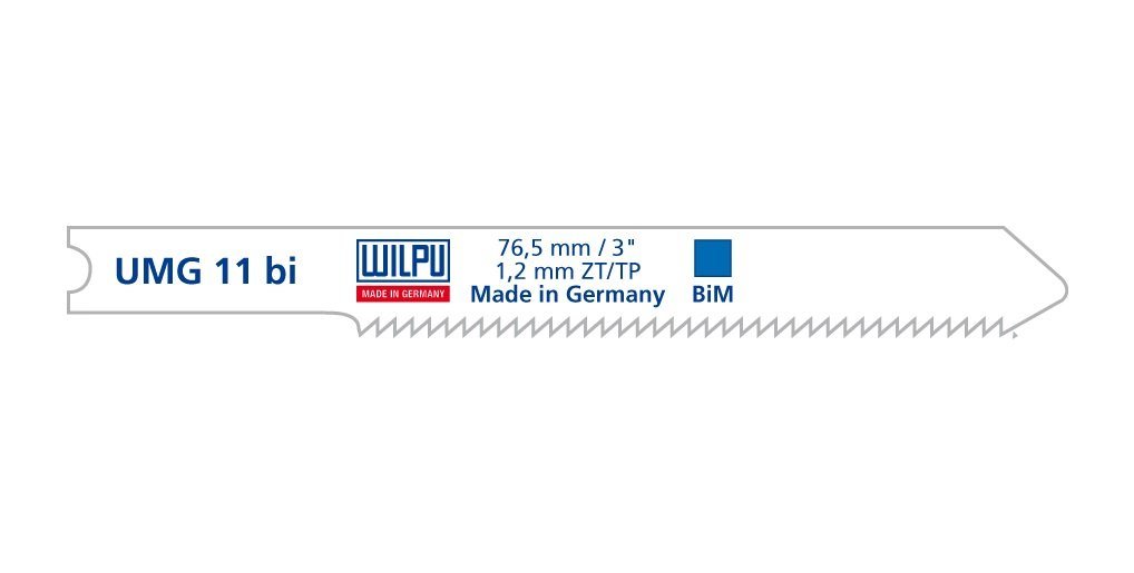 Wilpu Sägeblatt WILPU Stichsägeblatt UMG 11 BI mit Universalschaft- / U-Schaft, 2 Stück von Wilpu