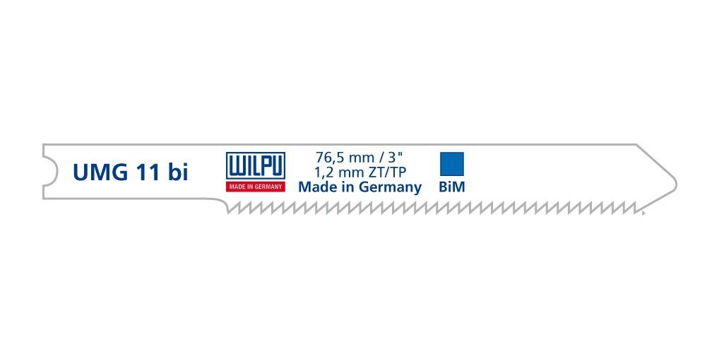 Wilpu Sägeblatt WILPU Stichsägeblatt UMG 11 BI mit Universalschaft- / U-Schaft, 5 Stück von Wilpu