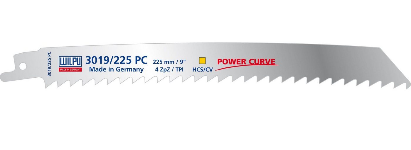 Wilpu Sägeblatt Wilpu 20 Säbelsägeblätter für Holz & Kunststoff 225x19x1,05mm Z4 von Wilpu