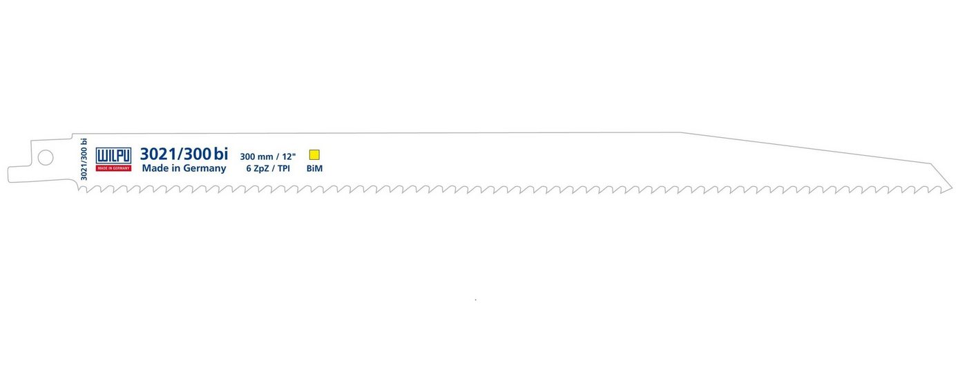 Wilpu Sägeblatt Wilpu 5 Säbelsägeblätter für Holz & Kunststoff 300x19x1,27mm Z6 von Wilpu