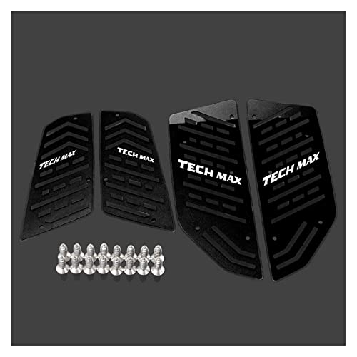 WilsEm für Tmax560 für Techmax Motorrad Trittbrettschritte Motorrad Fußstütze Pegs Plate Pads (Weiß, Aluminium & Gummi, Vorder/Hinter, Fahrzeugspezifische Passform, Touren-Motorrad) von WilsEm