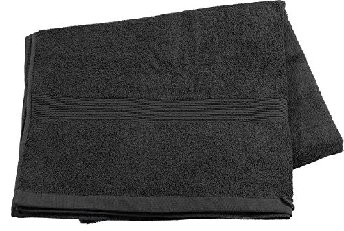 Wilson Gabor Badetücher: Saunatuch aus Baumwoll-Frottee 220 x 90 cm, schwarz (Mini Strandtuch, Große Gästetücher, Wellness) von Wilson Gabor
