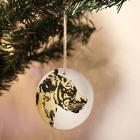 Weiß & Gold Tiger Ornament, Wildtier Tier Zoo Holz Rustikale Geschenk Unter 10 Weiß & Gold Tiger Ornament, Wildtier Tier Zoo Holz Rustikale Geschenk Unter 10 von WilsonPrintPress