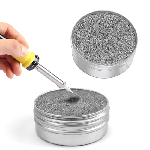 2 Stücke Lötspitzenreiniger Set Spitzenaktivator zur Reaktivierung oxidierter Lötspitzen Löteisenspitzen Lötspitzen Reaktivator mit Entlötdraht für Reaktivierte Oxidierte Eisenspitzen Geeignet（60g） von Wilsonzin