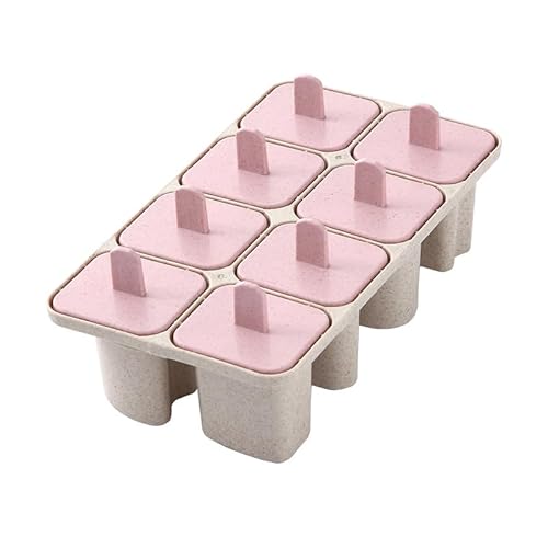 Klein Eisförmchen Popsicle Formen 8 Eisform DIY Ice Pop Lolly Popsicle Wiederverwendbar Popsicle Mini Buchstabe Eisform, Eis am Stiel Schimmel Formen Form für Kinder für Kinder, Baby, BPA frei, Rosa von wilsonzin