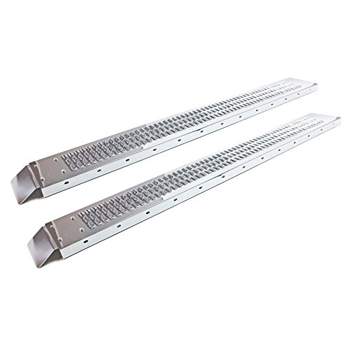 Wiltec 2X Auffahrrampe 160x22,5 cm 400 kg für Motorrad ATV Quad, Auffahrschiene verzinkter Stahl, Verladerampe rutschsicher, geriffelt von Wiltec