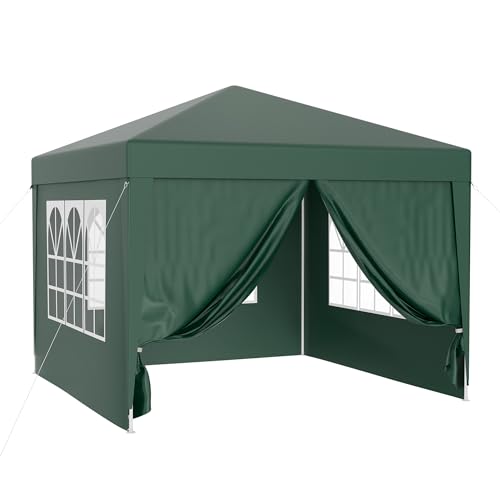Wiltec Pavillon 3 x 3 m in Grün mit UV-Schutz 50+, Gartenpavillon mit abnehmbaren Seiten, Partyzelt mit Fenstern für z. B. Terrasse und Festival Wiltec Pavillon 3 x 3 m in Grün mit UV-Schutz 50+, Gartenpavillon mit abnehmbaren Seiten, Partyzelt mit Fenstern für z. B. Terrasse und Festival von Wiltec