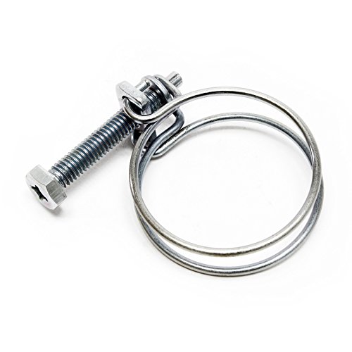 Wiltec Drahtschlauchschelle W1 35-40mm 2,2mm M6x40 aus verzinktem Stahl Schlauchschelle für Schlauchtüllen, Gewinde- und Rohrenden von Wiltec