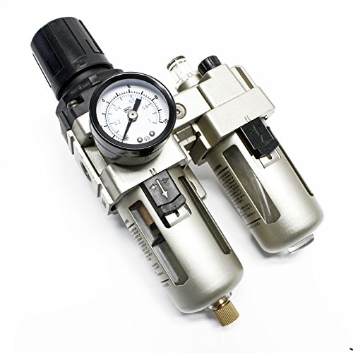 Druckluft Wartungseinheit 12,91 mm (1/4") IG Filter Regler Wasserabscheider Ölnebler von Wiltec