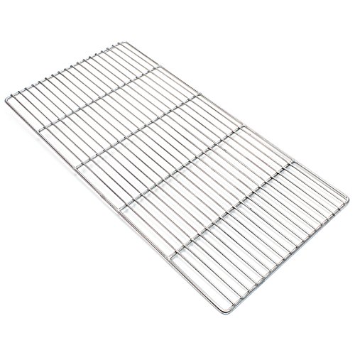 Edelstahl Grillrost eckig 58 x 30 cm rostfrei für Holzkohlegrill, Gasgrill und andere von Wiltec