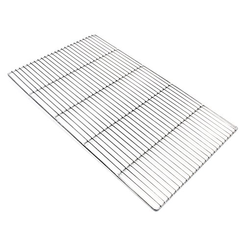 Edelstahl Grillrost eckig 67 x 40 cm rostfrei für Holzkohlegrill, Gasgrill und andere von Wiltec