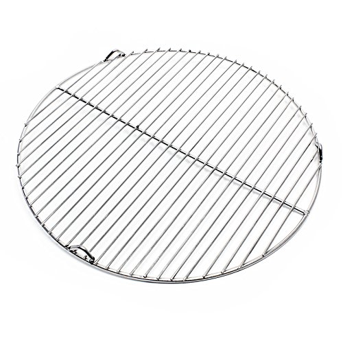 Edelstahl Grillrost rund 44,5 cm rostfrei für Holzkohlegrill, Gasgrill, Schwenkgrill von Wiltec