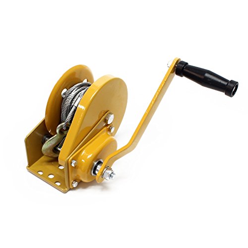 Wiltec Handseilwinde bis 540kg Übersetzung 4,2:1 170x210x210mm, Winde mit 10m Drahtseil, Seilwinde handbetrieben, Handseilzug effizient, Forstseilwinde Wiltec Handseilwinde bis 540kg Übersetzung 4,2:1 170x210x210mm, Winde mit 10m Drahtseil, Seilwinde handbetrieben, Handseilzug effizient, Forstseilwinde von Wiltec