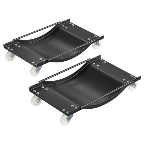 Multi Rangierhilfe PKW Transportschale 1 Paar Rangierroller Rangierheber Rangierbrett 900 kg/Paar von Wiltec
