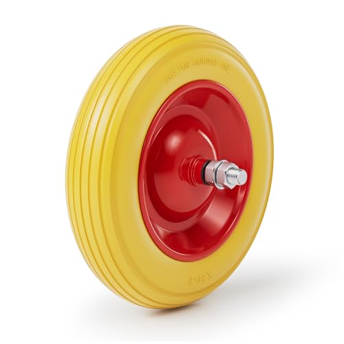 Wiltec Pannensicheres PU Rad 4.00-8 100 x 400 mm 160 kg, Polyurethan Vollgummi Schubkarren Komplettrad mit Steckachse, Schubkarrenrad pannensicher Wiltec Pannensicheres PU Rad 4.00-8 100 x 400 mm 160 kg, Polyurethan Vollgummi Schubkarren Komplettrad mit Steckachse, Schubkarrenrad pannensicher von Wiltec