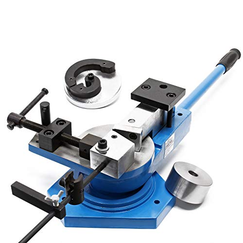 Wiltec Profi Blechbiegemaschine, 360° max. Biegewinkel, manueller Universalbieger für Winkel für Flachstahl, Rundstahl, Vierkantstahl, zur Metallbearbeitung von Wiltec