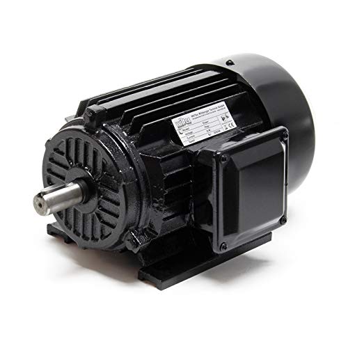 Wiltec Profi Elektromotor 400 V 2,2 kW (3 PS) 3-phasig 2-polig E-Motor in Bauform B3 2830 U/min mit Kupferwicklung, Drehstrommotor von Wiltec