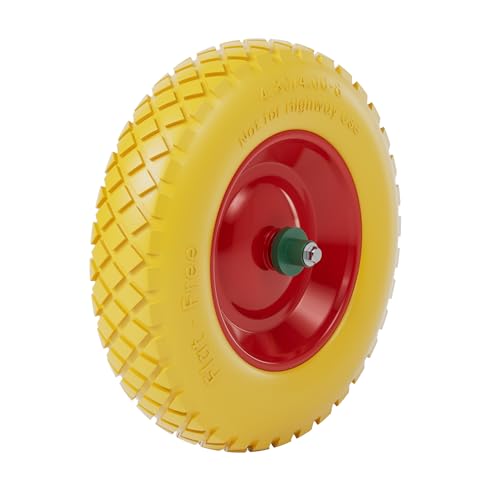 Wiltec Pannensicheres PU Rad 4.8/4.00-8 90 x 390 mm 160 kg, Polyurethan Vollgummi Schubkarren Komplettrad mit Steckachse, Schubkarrenrad pannensicher Wiltec Pannensicheres PU Rad 4.8/4.00-8 90 x 390 mm 160 kg, Polyurethan Vollgummi Schubkarren Komplettrad mit Steckachse, Schubkarrenrad pannensicher von Wiltec