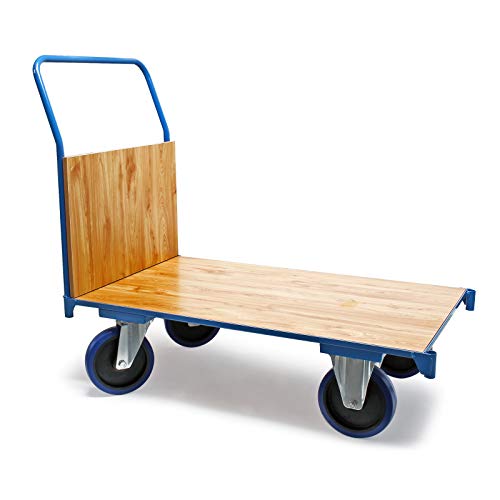 Wiltec Plattformwagen bis 600 kg 100x60 mm, Transportkarre mit Vollgummireifen, Bügelgriff und Bremse, Transportwagen Wiltec Plattformwagen bis 600 kg 100x60 mm, Transportkarre mit Vollgummireifen, Bügelgriff und Bremse, Transportwagen von Wiltec