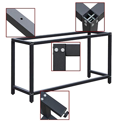 Wiltec Werkbankgestell 100 x 50 x 80 cm, Tischgestell belastbar bis 250 kg, Werkbank Untergestell mit höhenverstellbaren Füßen bis 83,5 cm Wiltec Werkbankgestell 100 x 50 x 80 cm, Tischgestell belastbar bis 250 kg, Werkbank Untergestell mit höhenverstellbaren Füßen bis 83,5 cm von Wiltec
