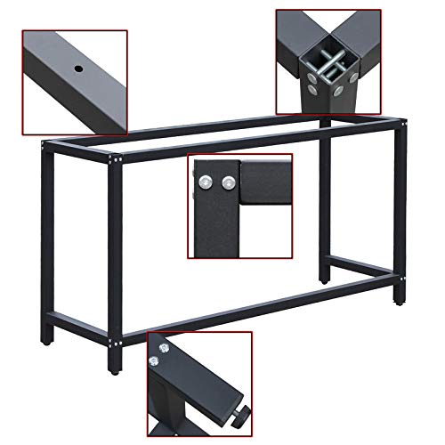 Wiltec Werkbankgestell 100 x 50 x 80 cm, Tischgestell belastbar bis 250 kg, Werkbank Untergestell mit höhenverstellbaren Füßen bis 83,5 cm von Wiltec