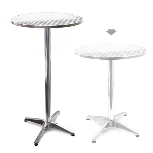 Wiltec höhenverstellbarer Stehtisch 70/110 cm Ø 60 cm, 2-in-1 Bistrotisch, Aluminium Outdoortisch, Bartisch, Partytisch Wiltec höhenverstellbarer Stehtisch 70/110 cm Ø 60 cm, 2-in-1 Bistrotisch, Aluminium Outdoortisch, Bartisch, Partytisch von Wiltec