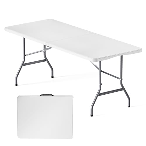 Wiltec Campingtisch klappbar 180x75x74 cm Klapptisch mit Tragegriff Partytisch Biertisch Gartentisch Buffettisch Bierzeltgarnitur Camping Tisch faltbar von Wiltec