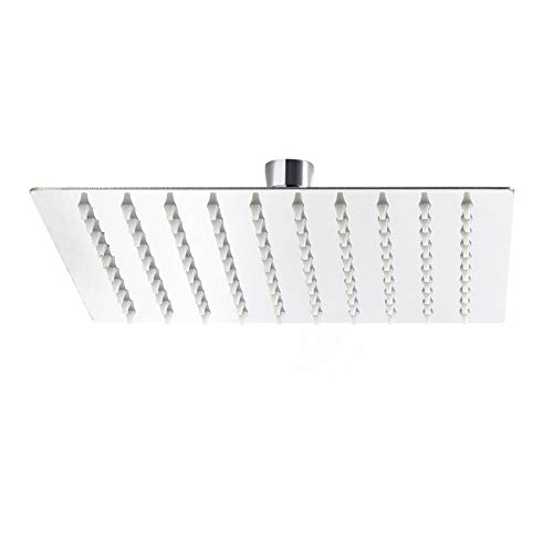 Wiltec Regendusche Duschkopf Quadratisch 20x20cm Edelstahl Kopfbrause Rainshower Brausekopf von Wiltec