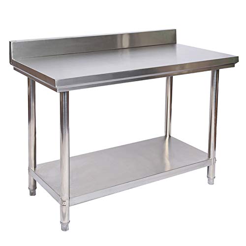 Wiltec Edelstahl Tisch Arbeitstisch Edelstahltisch mit Aufkantung 120x60x85cm für Gastro Küche Werkstatt Garten Keller mit höhenverstellbare Füßen Wiltec Edelstahl Tisch Arbeitstisch Edelstahltisch mit Aufkantung 120x60x85cm für Gastro Küche Werkstatt Garten Keller mit höhenverstellbare Füßen von Wiltec