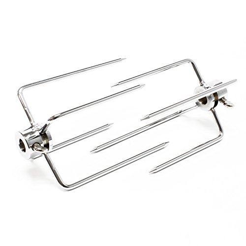 Wiltec Fleischklammer/Grillklammer Set 2-TLG. für Verschiedene Spieße Ø 5-11 mm von Wiltec