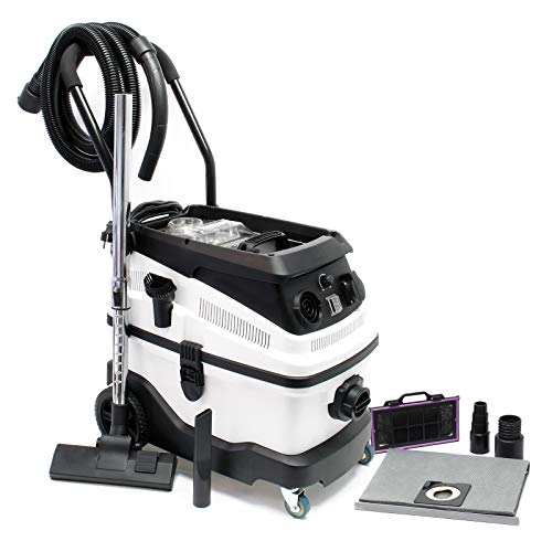 Wiltec Industriestaubsauger 1600 Watt & 30 Liter Behälter, Nass- und Trockensauger mit 3-Fach Filtersystem & Blasfunktion, Mehrzwecksauger mit Zubehör von Wiltec